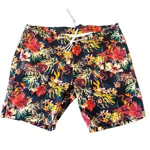 Paisley & Gray Men's Floral Tropical Swim Trunks Shorts Drawstring Beach‎
